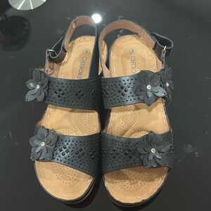 Cherokee Sandals with Velcro Closure Size 8